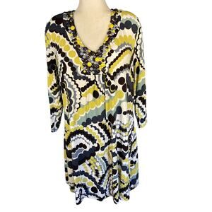 Boden Embellished Shift Dress 3/4 Sleeves Plus Size 18